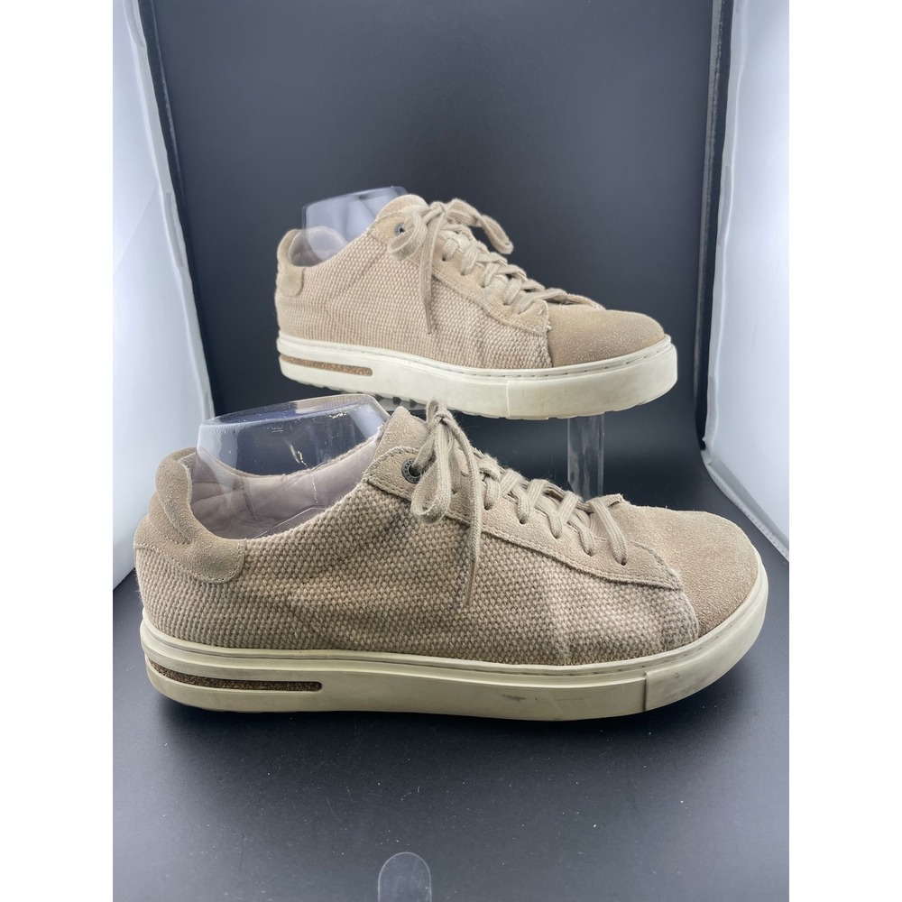 Birkenstock Bend Low Taupe Beige Knit‎ Suede Sneakers EU 40 US 9